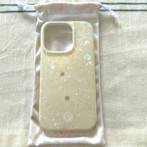 iPhone 14 PRO - White Opal Shell Loopy case